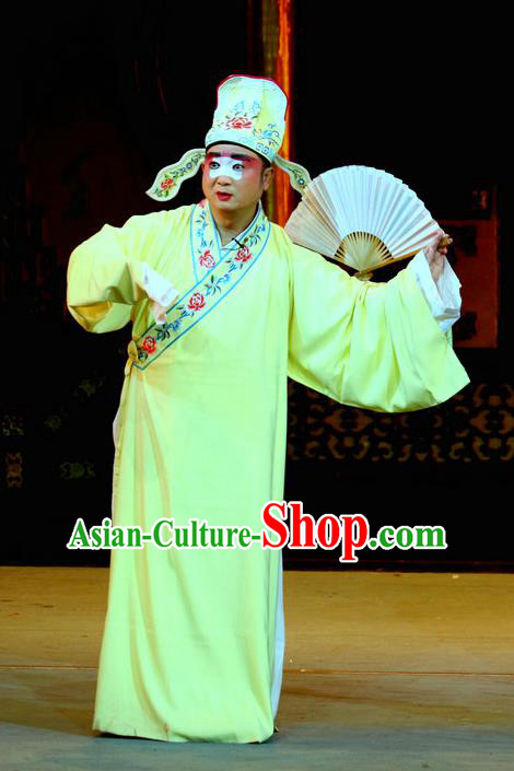 En Chou Ji Chinese Sichuan Opera Young Man Deng Bingru Apparels Costumes and Headpieces Peking Opera Highlights Xiaosheng Garment Childe Clothing