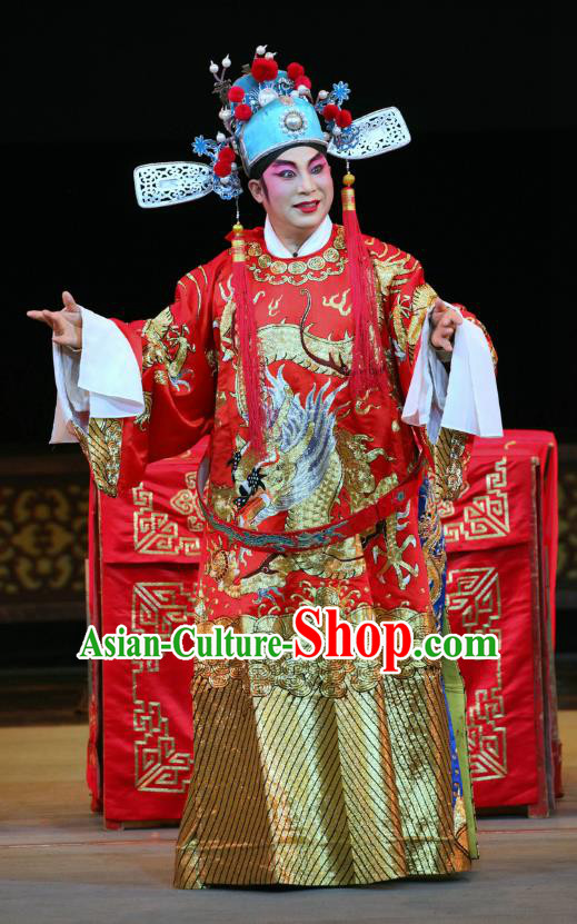En Chou Ji Chinese Sichuan Opera Number One Scholar Apparels Costumes and Headpieces Peking Opera Highlights Young Male Garment Official Shi Zizhang Clothing