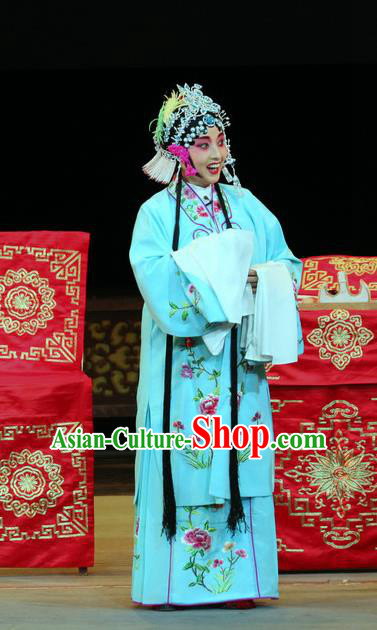 Chinese Sichuan Opera Highlights Diva Garment Costumes and Headdress En Chou Ji Traditional Peking Opera Young Female Dress Actress Bu Qiaozhen Apparels