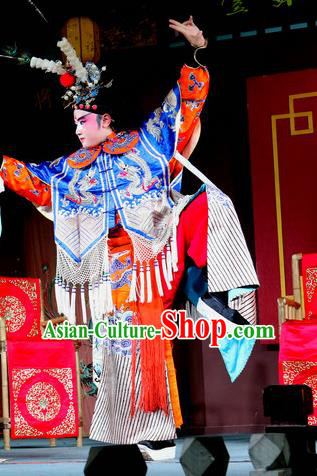 Jin Dian Jing Song Chinese Sichuan Opera King Songkang Apparels Costumes and Headpieces Peking Opera Highlights Garment Clown Clothing