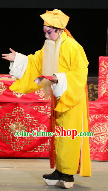 Bai Shou Tu Chinese Sichuan Opera Old Servant Apparels Costumes and Headpieces Peking Opera Highlights Elderly Male Garment Clothing