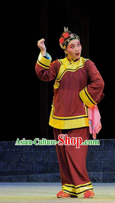 Chinese Sichuan Highlights Opera Woman Matchmaker Garment Costumes and Headdress Legend of Chen Mapo Traditional Peking Opera Dress Elderly Female Apparels