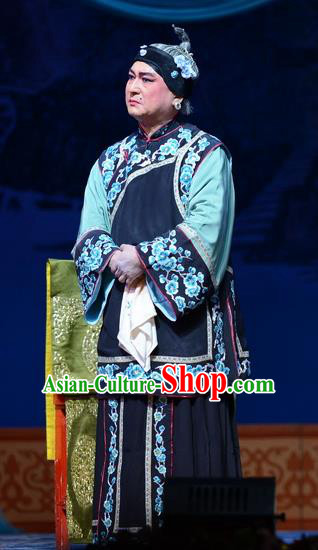 Chinese Hebei Clapper Opera Elderly Female Garment Costumes and Headdress Liu Lanzhi Traditional Bangzi Opera Laodan Dress Dame Apparels
