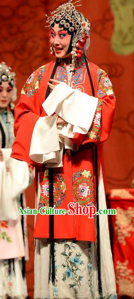 Chinese Hebei Clapper Opera Hua Tan Garment Costumes and Headdress Wang Baochuan Traditional Bangzi Opera Actress Dress Young Female Apparels