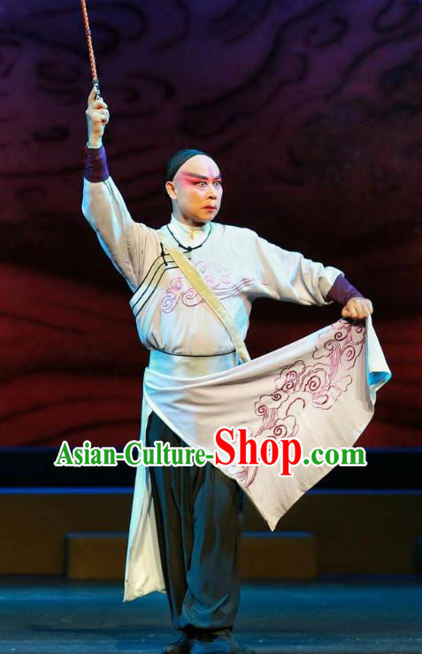 Cang Sheng Zai Shang Chinese Sichuan Opera Hero Apparels Costumes and Headpieces Peking Opera Highlights Young Male Garment Swordsman Clothing