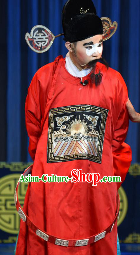 Jin Tai Jiang Chinese Sichuan Opera Minister Tian Dan Apparels Costumes and Headpieces Peking Opera Highlights Clown Garment Official Clothing