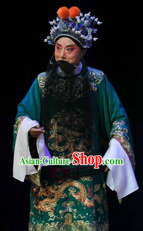 Kou Zhun Chinese Bangzi Opera Minister Yang Yanzhao Apparels Costumes and Headpieces Traditional Hebei Clapper Opera Martial Man Garment General Clothing
