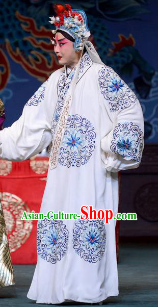 The Butterfly Chalice Chinese Bangzi Opera Xiaosheng Apparels Costumes and Headpieces Traditional Hebei Clapper Opera Swordsman Garment Young Male Tian Yuchuan Clothing