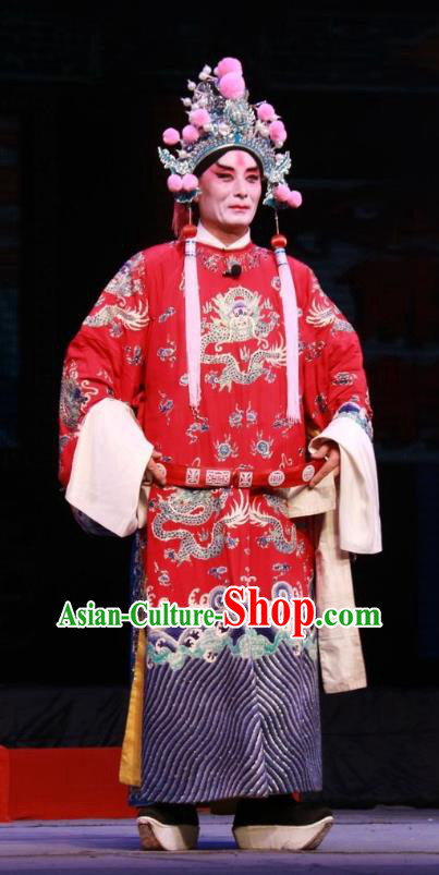 Pan Yang Song Chinese Bangzi Opera Lord Apparels Costumes and Headpieces Traditional Shanxi Clapper Opera Zhao Defang Garment Royal Highness Clothing