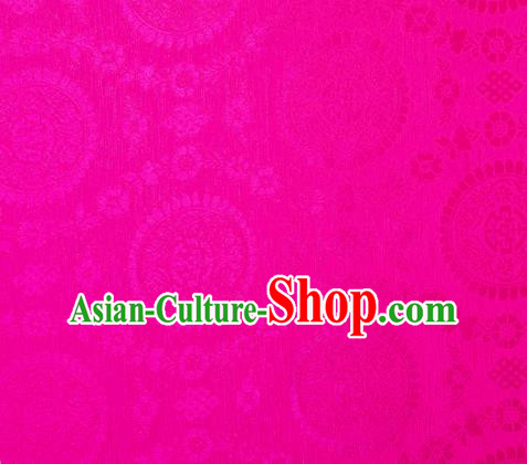 Chinese Classical Lucky Pattern Design Rosy Brocade Silk Fabric Tapestry Material Asian Traditional DIY Tibetan Robe Satin Damask