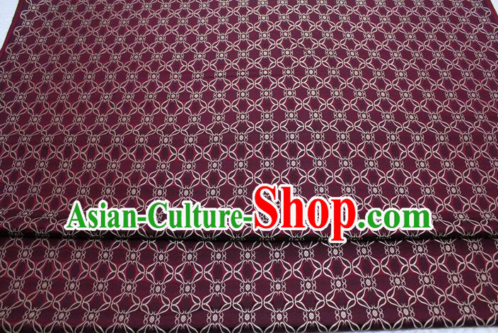 Chinese Mongolian Robe Classical Pattern Design Dark Red Brocade Asian Traditional Tapestry Material DIY Satin Damask Silk Fabric
