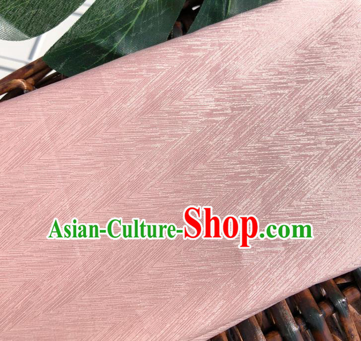 Top Quality Chinese Pink Satin Fabric Traditional Asian Hanfu Dress Cloth Silk Material Traditional Jacquard Tapestry