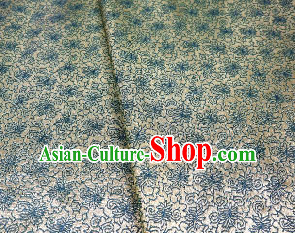 Chinese Classical Sesame Flower Pattern Design Green Brocade Fabric Asian Traditional Tapestry Material DIY Satin Cloth Damask