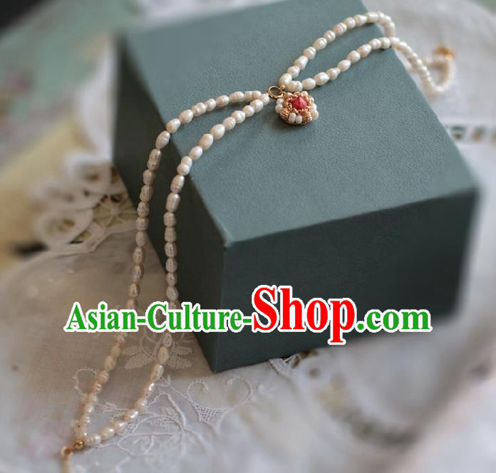 Baroque Handmade Pomegranate Jewelry Accessories European Novel Design Pearls Necklace for Women