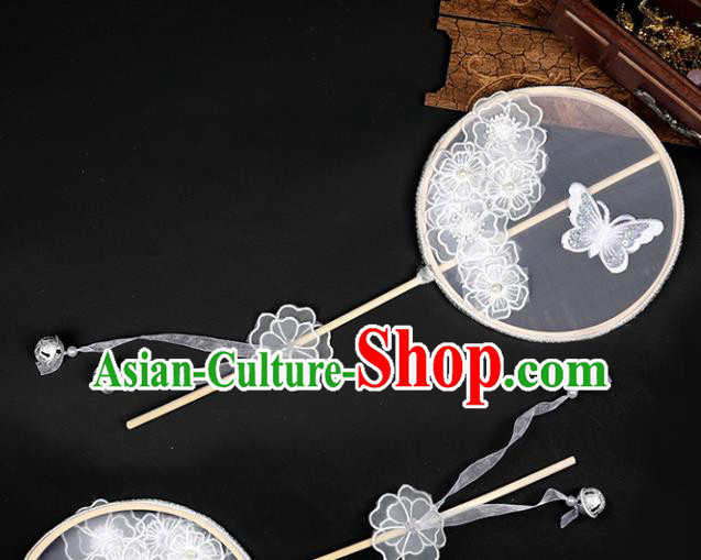 Chinese Handmade Hanfu Silk Fan Accessories Decoration Traditional Ancient Princess Palace Fan for Women