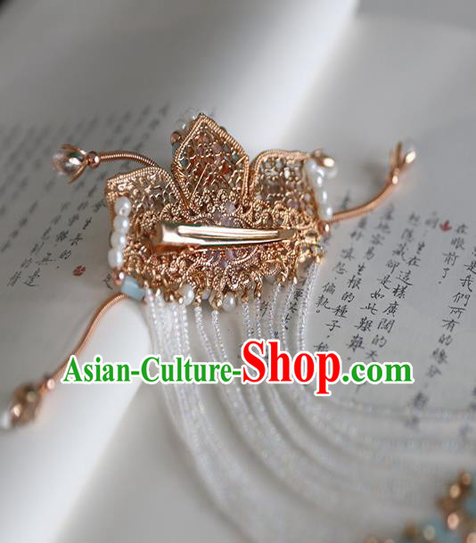 Handmade Chinese Classical Hairpins Traditional Hair Accessories Ancient Hanfu Beads Tassel Hair Claw for Women